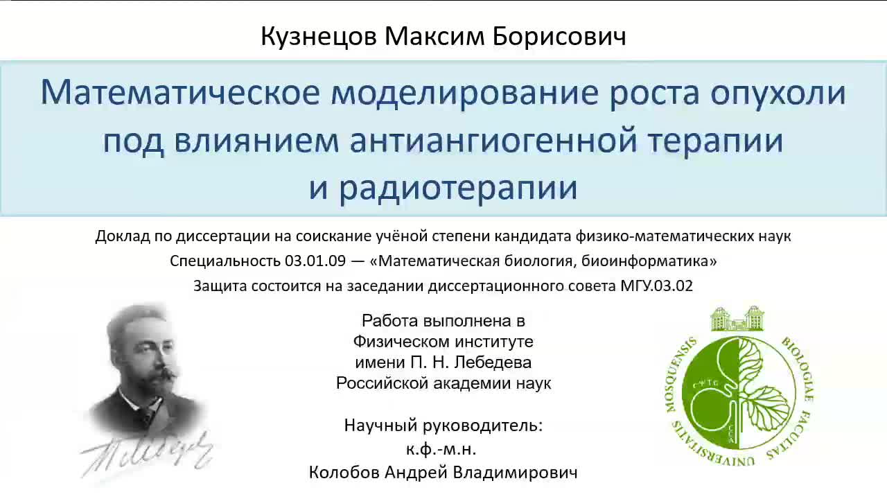 Математическое моделирование диссертации. Математическое моделирование диссертации